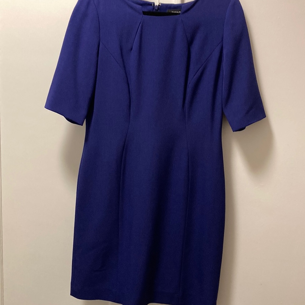 Tahari Blue Sheath Dress